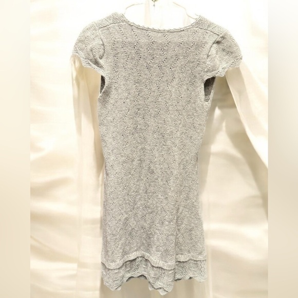 Promod Gray Knit Short Sleeve dress MEDIUM length 36in pit to pit 15in - Picture 2 of 4